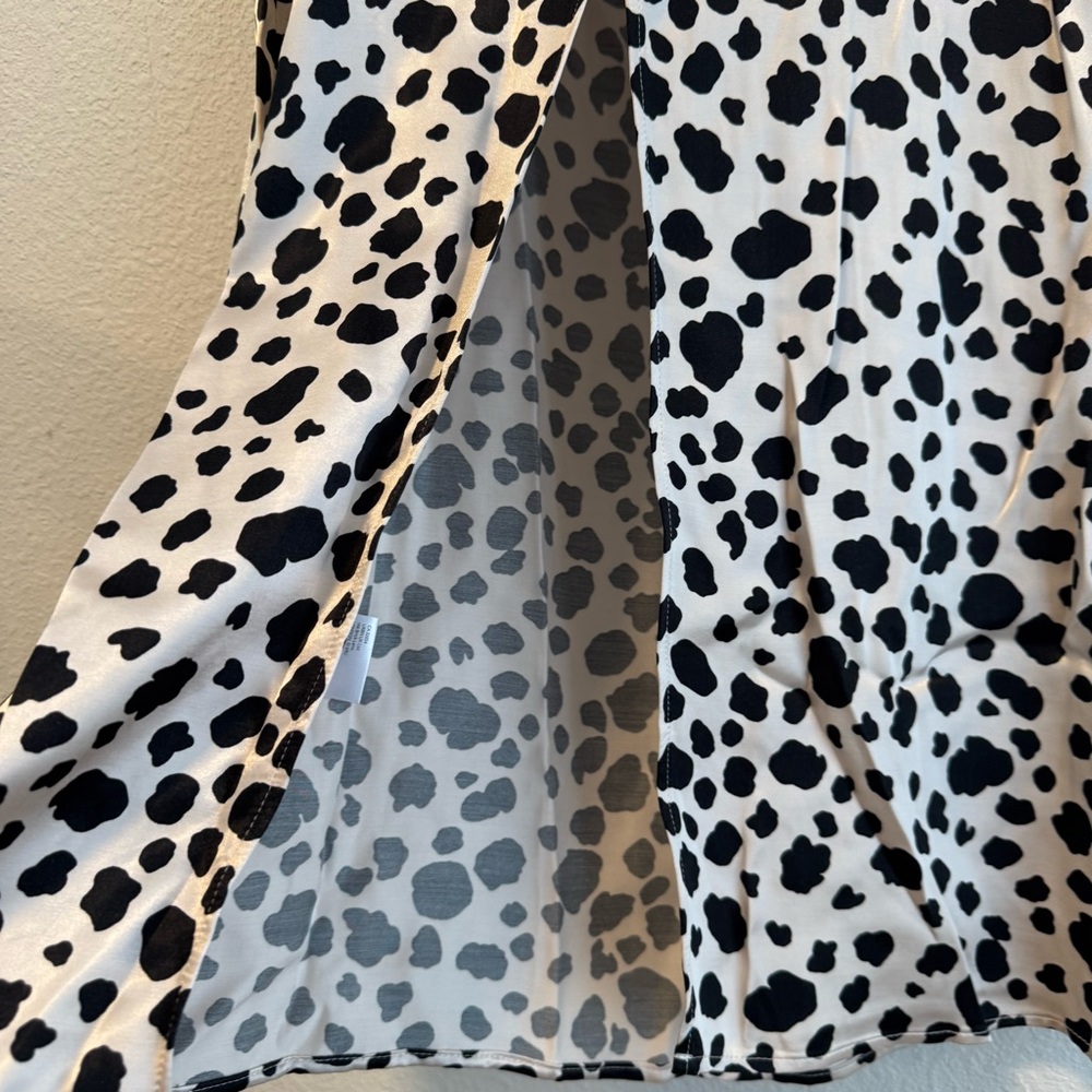 Anthropologie V-Neck Open-Back Slip Midi Dress NWT in Black & White Small - Picture 9 of 15